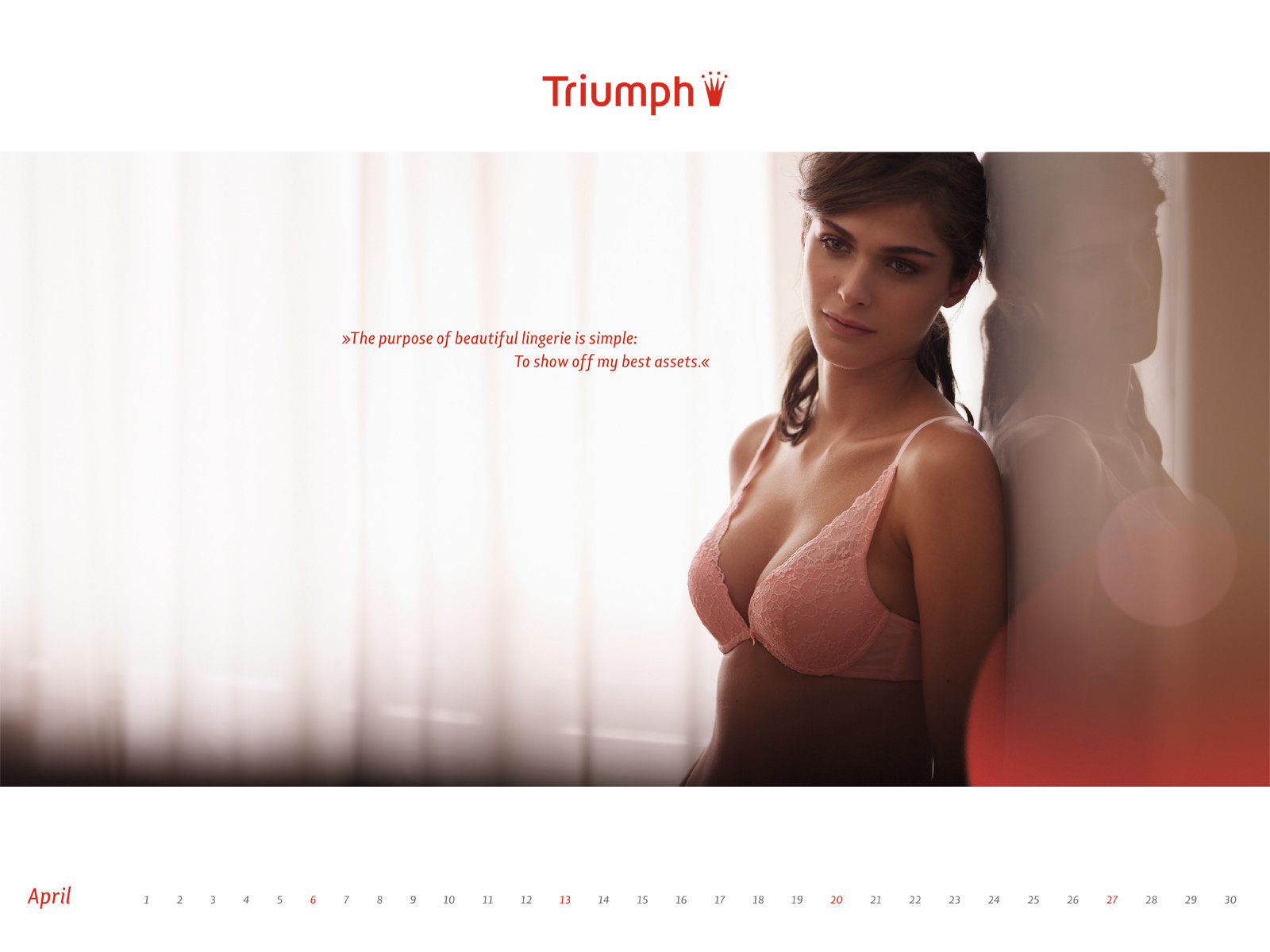 Elisa Sednaoui in sehr sexy Triumph 2012 Dessous Kalender
 #75276954