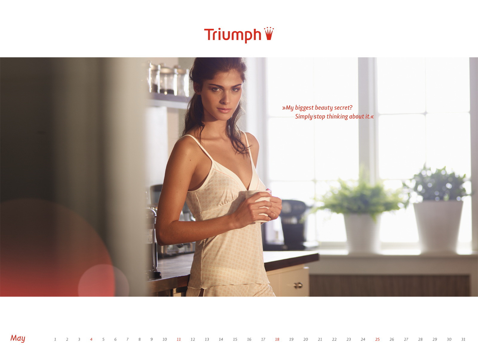 Elisa Sednaoui in very sexy Triumph 2012 lingerie calendar #75276962