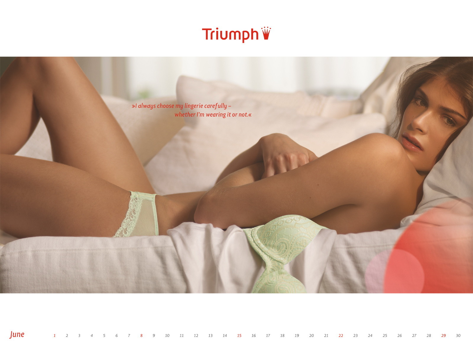 Elisa Sednaoui in very sexy Triumph 2012 lingerie calendar #75276966