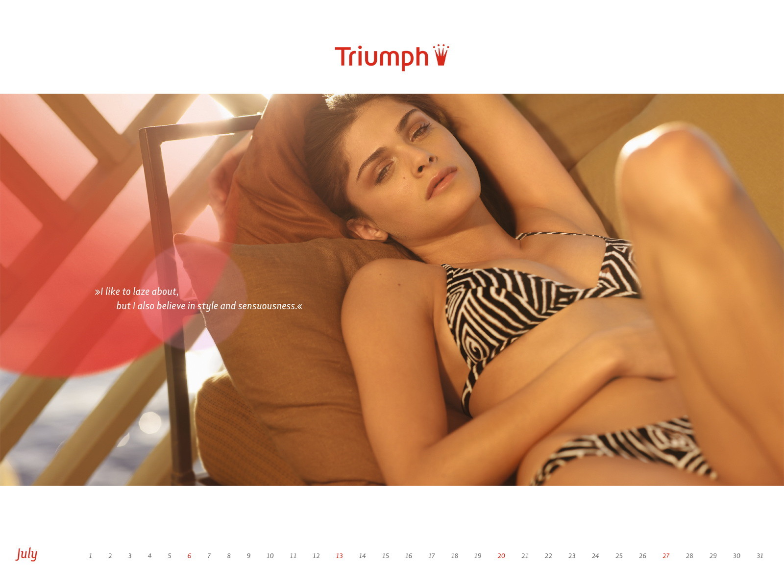 Elisa Sednaoui in sehr sexy Triumph 2012 Dessous Kalender
 #75276972