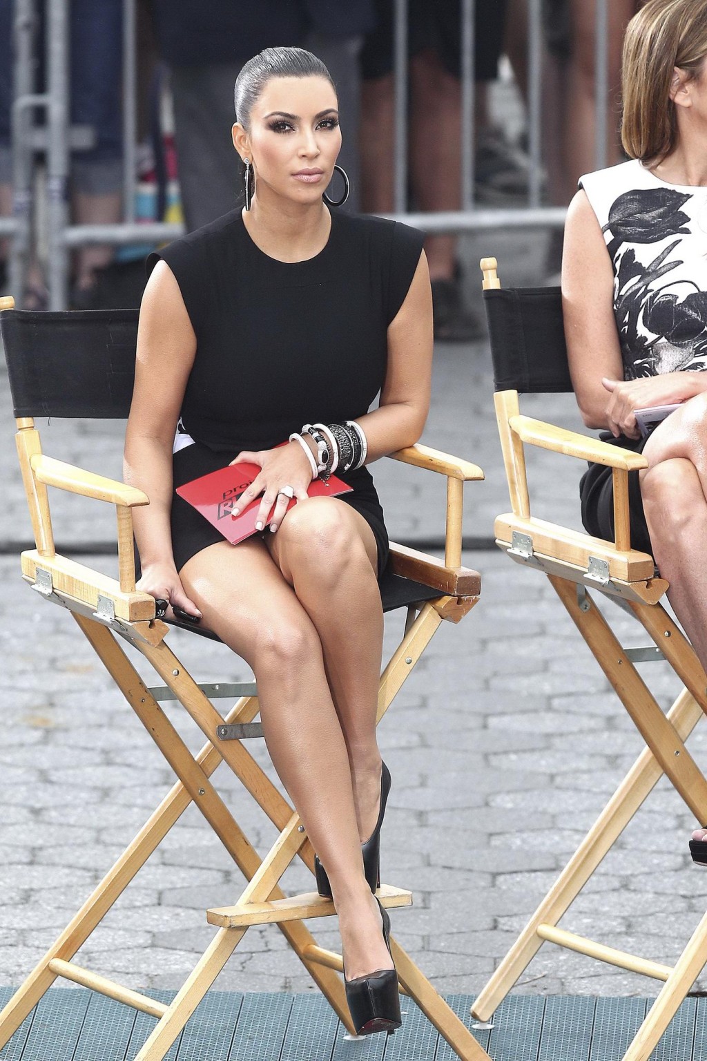 Kim Kardashian upskirt on the set of Project Runway in NYC #75298543
