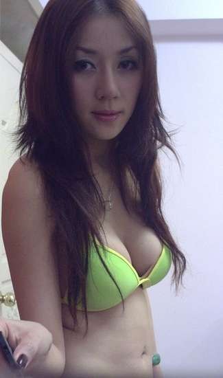 Cutie Asian with great tits wearing bikinis #69828162