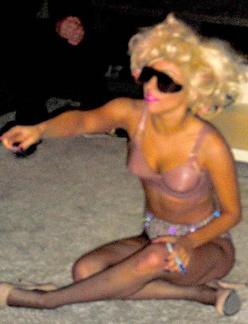 Lady Gaga exposing sexy body and hot pussy in see thru clothes #75281440