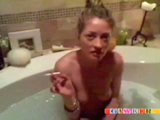 Rebecca Gayheart exposing her nice big tits in private sex tape and paparazzi pi #75382951