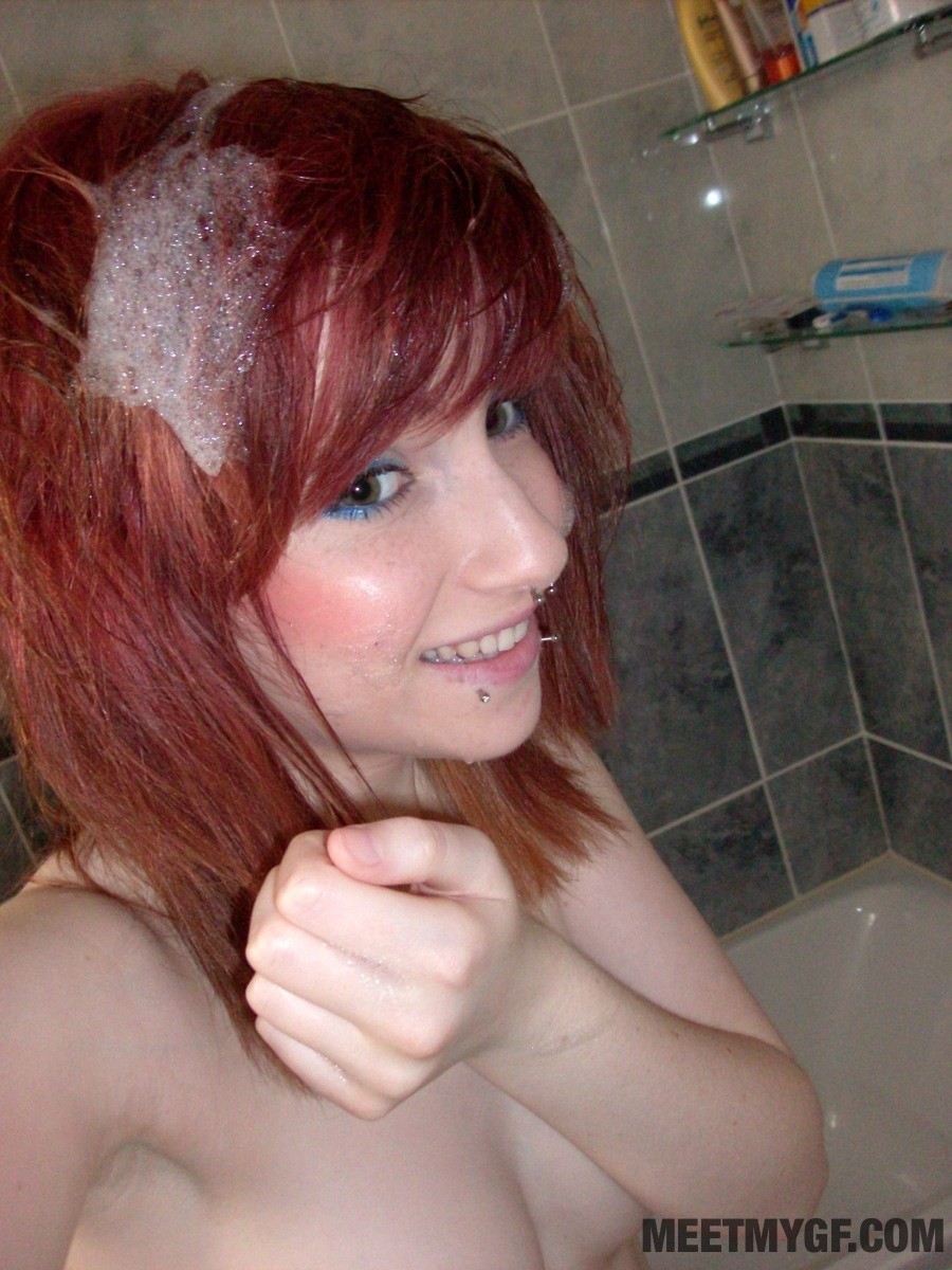 Hot amateur redhead teen nude in the shower #78973489