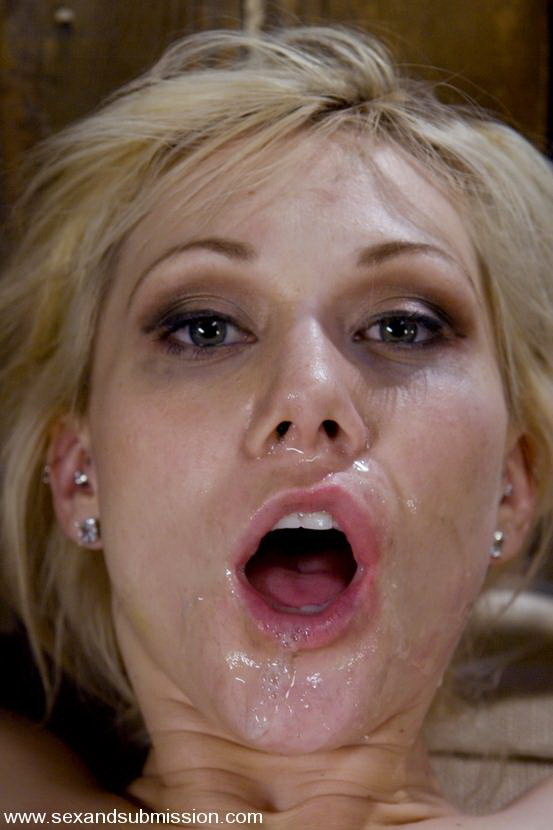 Thrilled blonde bondaged hard and fucked in distinctive poses #72159939