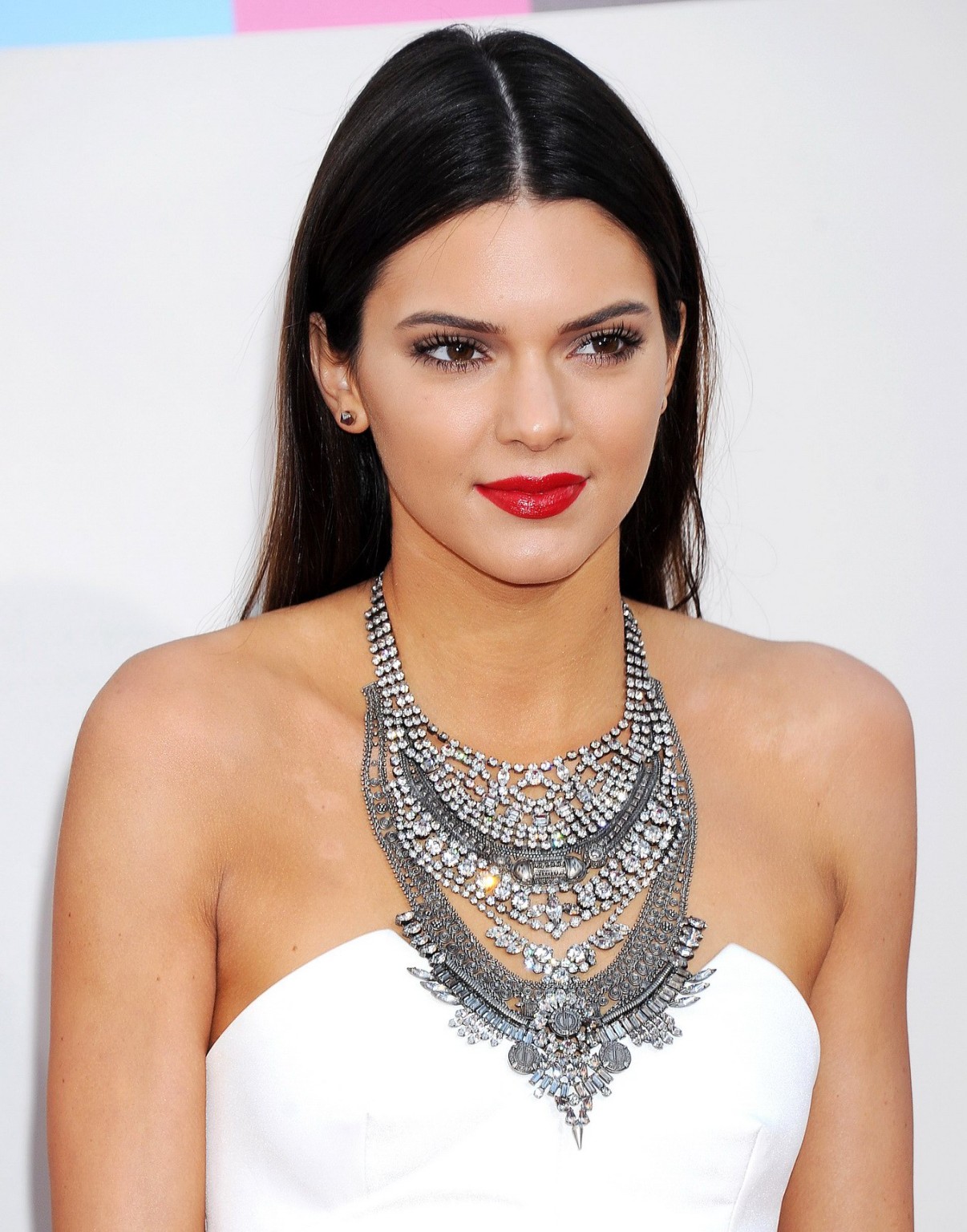 Kendall Jenner wearing tiny white mini dress at 2013 American Music Awards in Lo #75211948