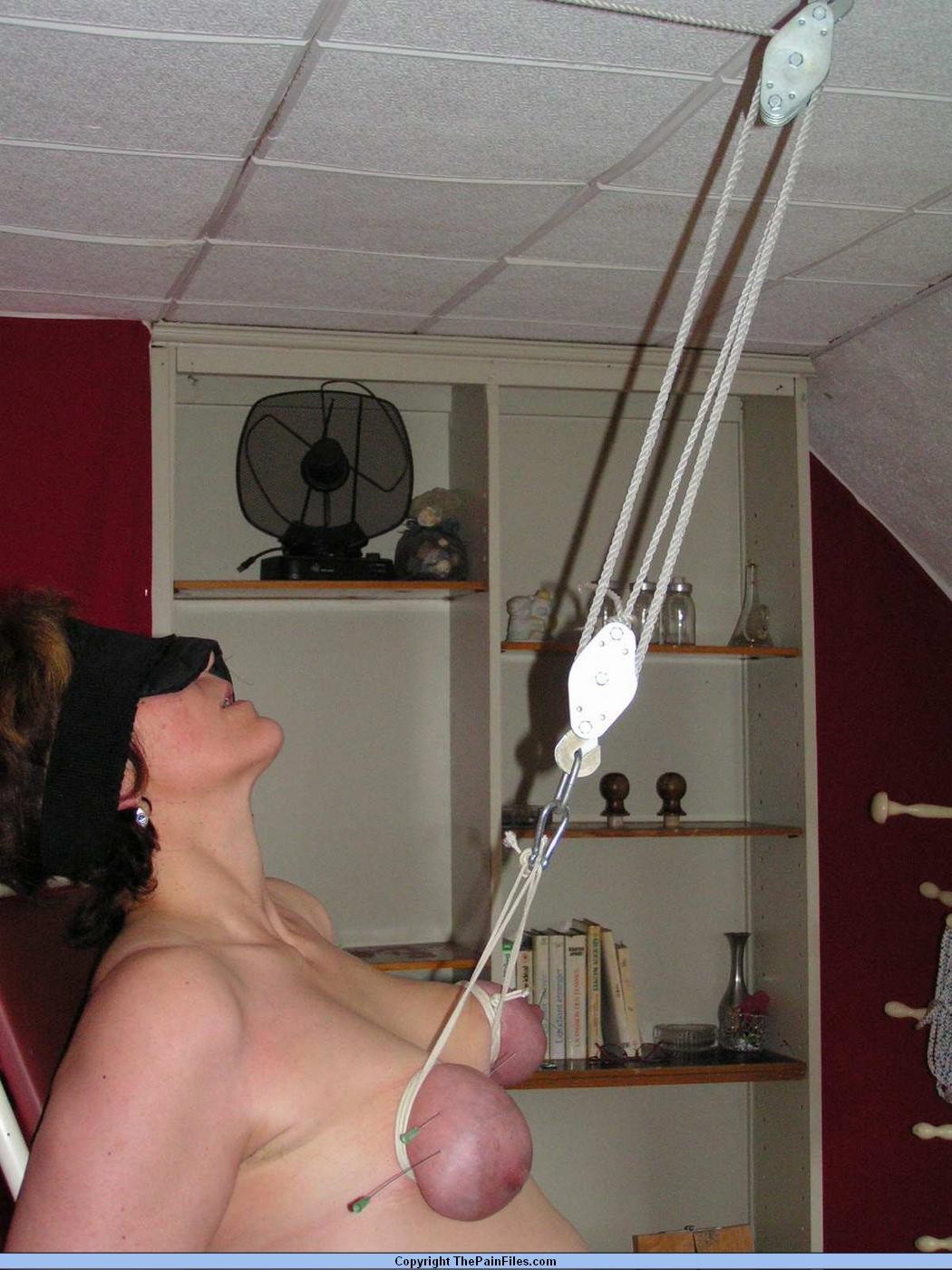 Severe amateur bdsm slave in needle pain and extreme mature breast suspension bo #72181763