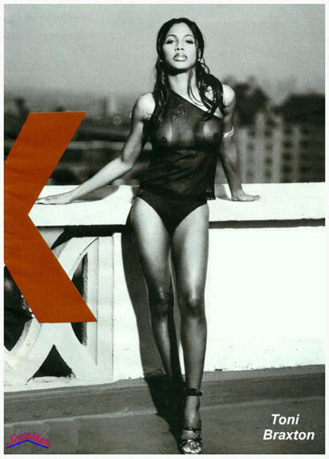 Cute singer Toni Braxton showing her hard nipples #75440599