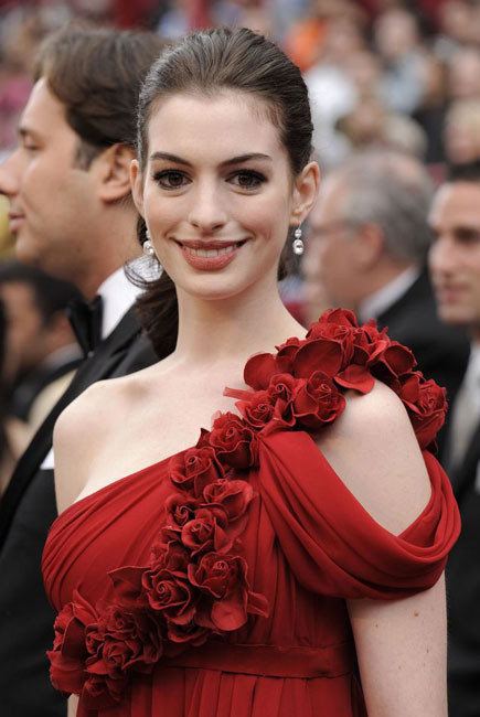 Sweet celebrity babe Anne Hathaway in nice see through dress #75414338