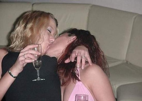 Drunk raver girls caught kissing #78289200