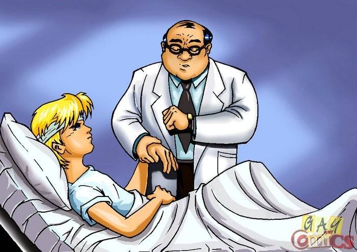 Perverted doctor fucks patient in gay comics #69695097