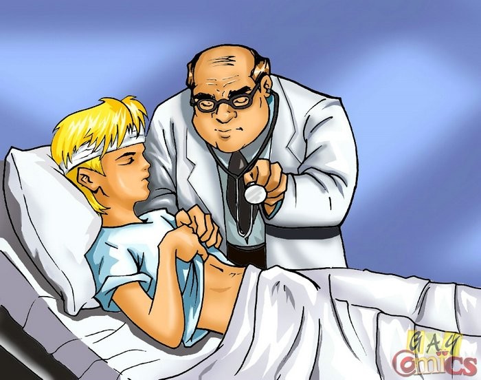 Perverted doctor fucks patient in gay comics #69695109