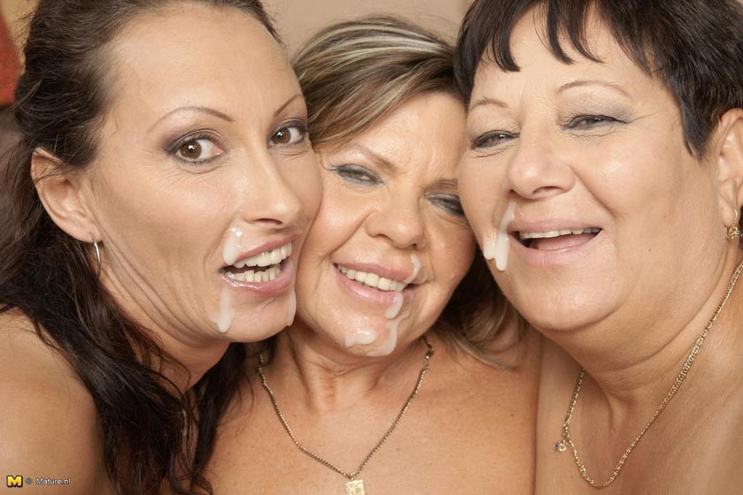 Three mature sluts share one hard cock #68937179