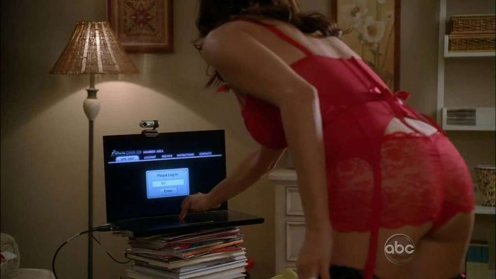 Teri Hatcher looking very sexy in stockings and lingerie and in bikini on beach #75327680