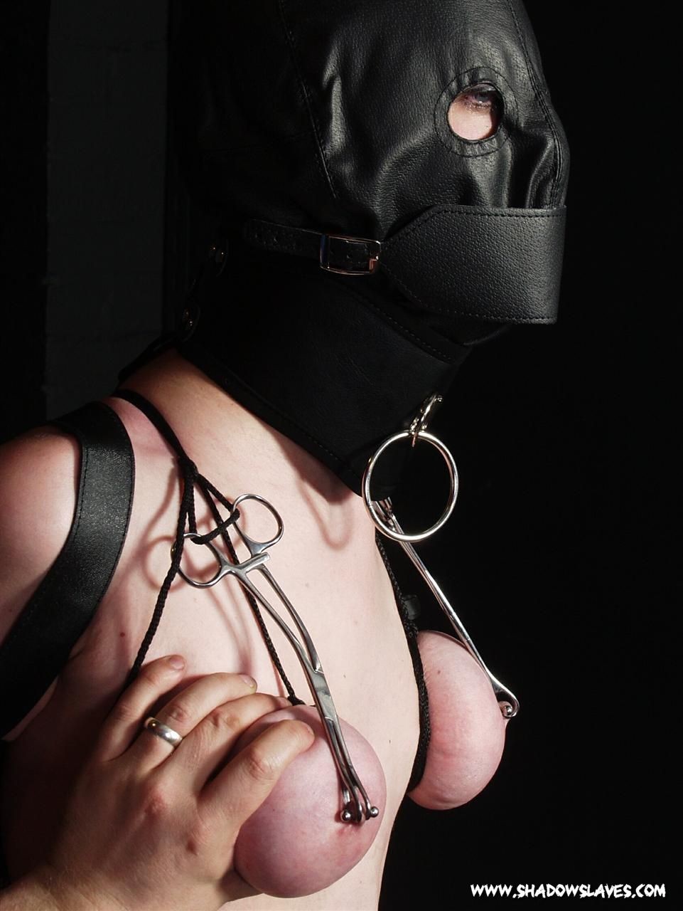 Gimp masked slavegirl Cherry Torns extreme tit torments and pussy pain #72151164