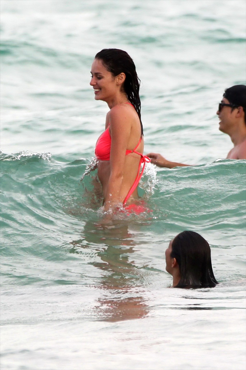 Nicole Trunfio showing off her bikini body on a beach in Miami #75256389