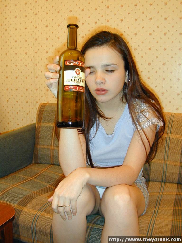 Teen gets drunk and thrusts empty bottle into her slit #67869748