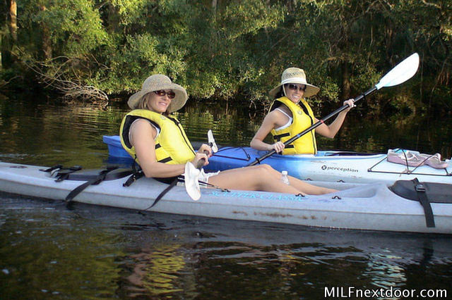 4 sexy milfs go kayacking and picnic naked style in these pix #74245344