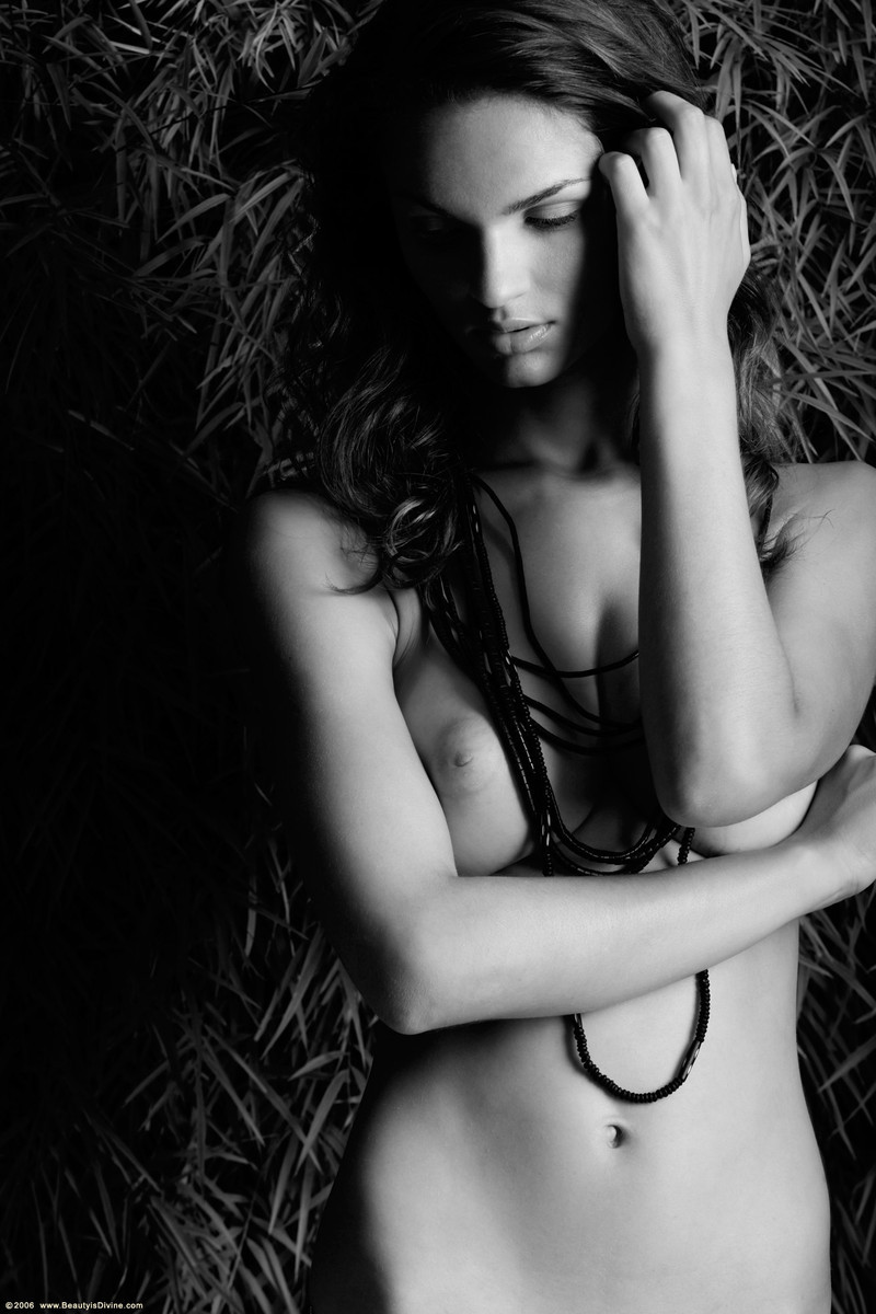 Beautiful busty brazilian babe Gisele stripping off bikini in nude art #71201347