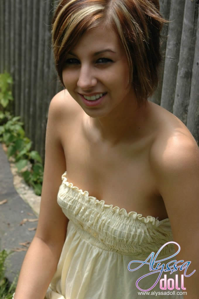 Brunette teen alyssa doll showing off her perky tits #74937196