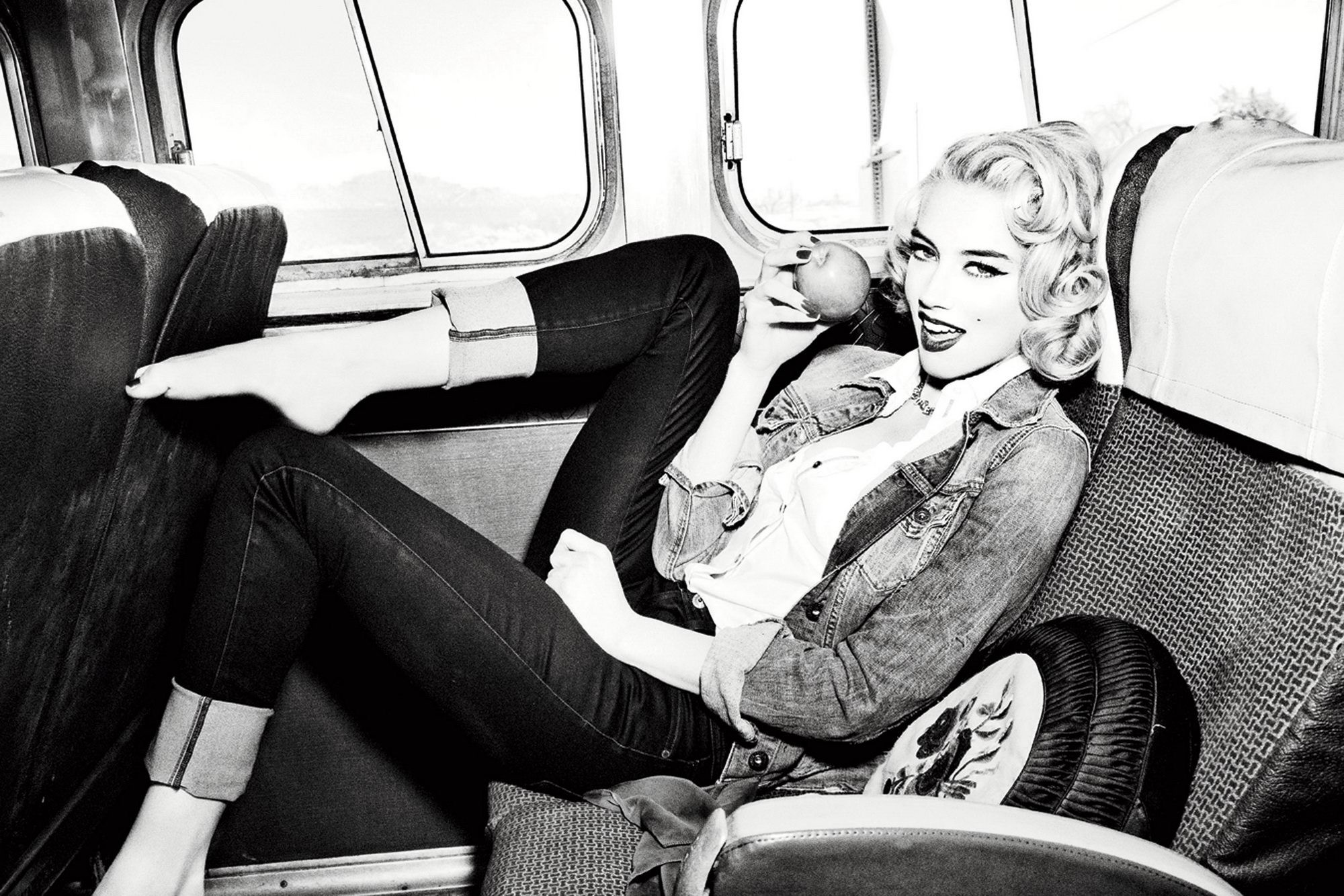 Amber Heard looking very sexy in Guess Fall 2011 vintage ad campaign #75275922