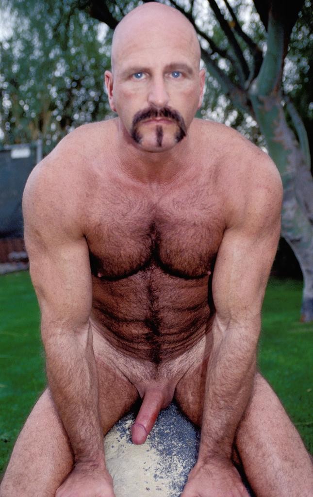 Stripping macho gay bear loves to tease and posed in outdoor #76976576