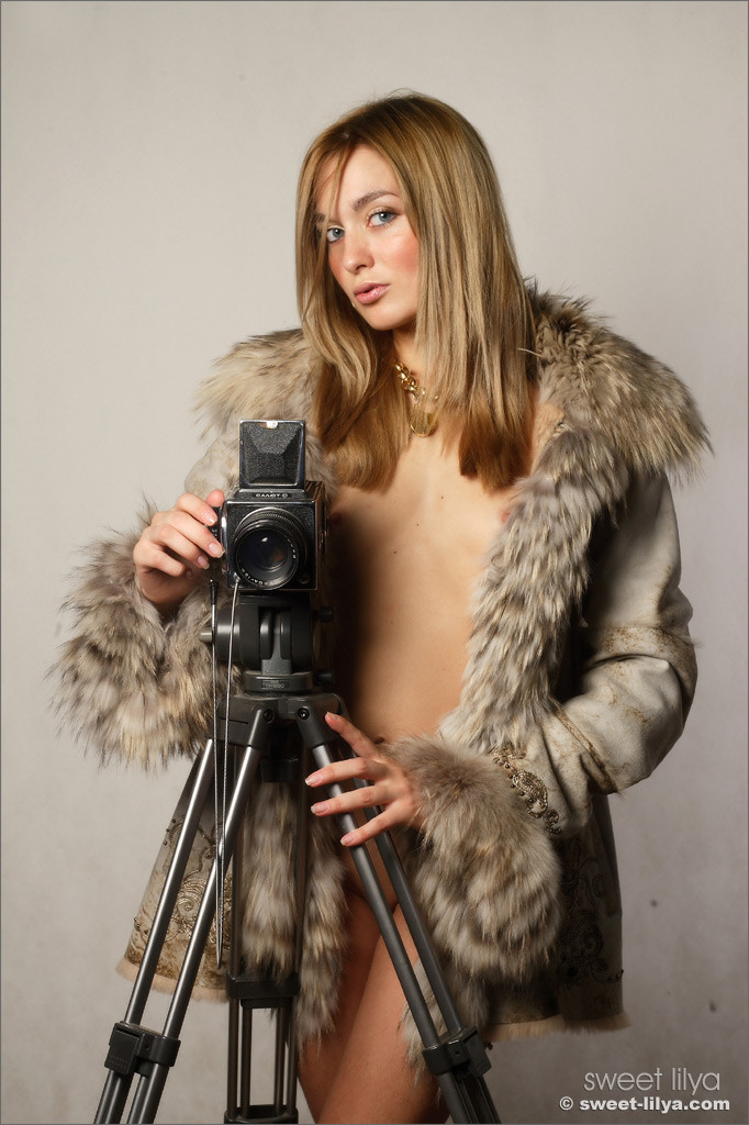 Luscious Russian teen Sweet Lilya posing in her coat #72582782