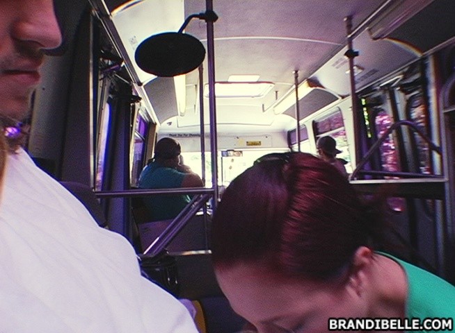 incredible brandi belle giving a head in a public bus #78922836