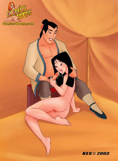 Thin Mulan getting punished and getting a cumblast #69678131