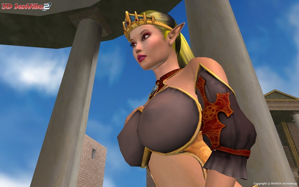 Busty 3d animated elven princess getting naked #69353612