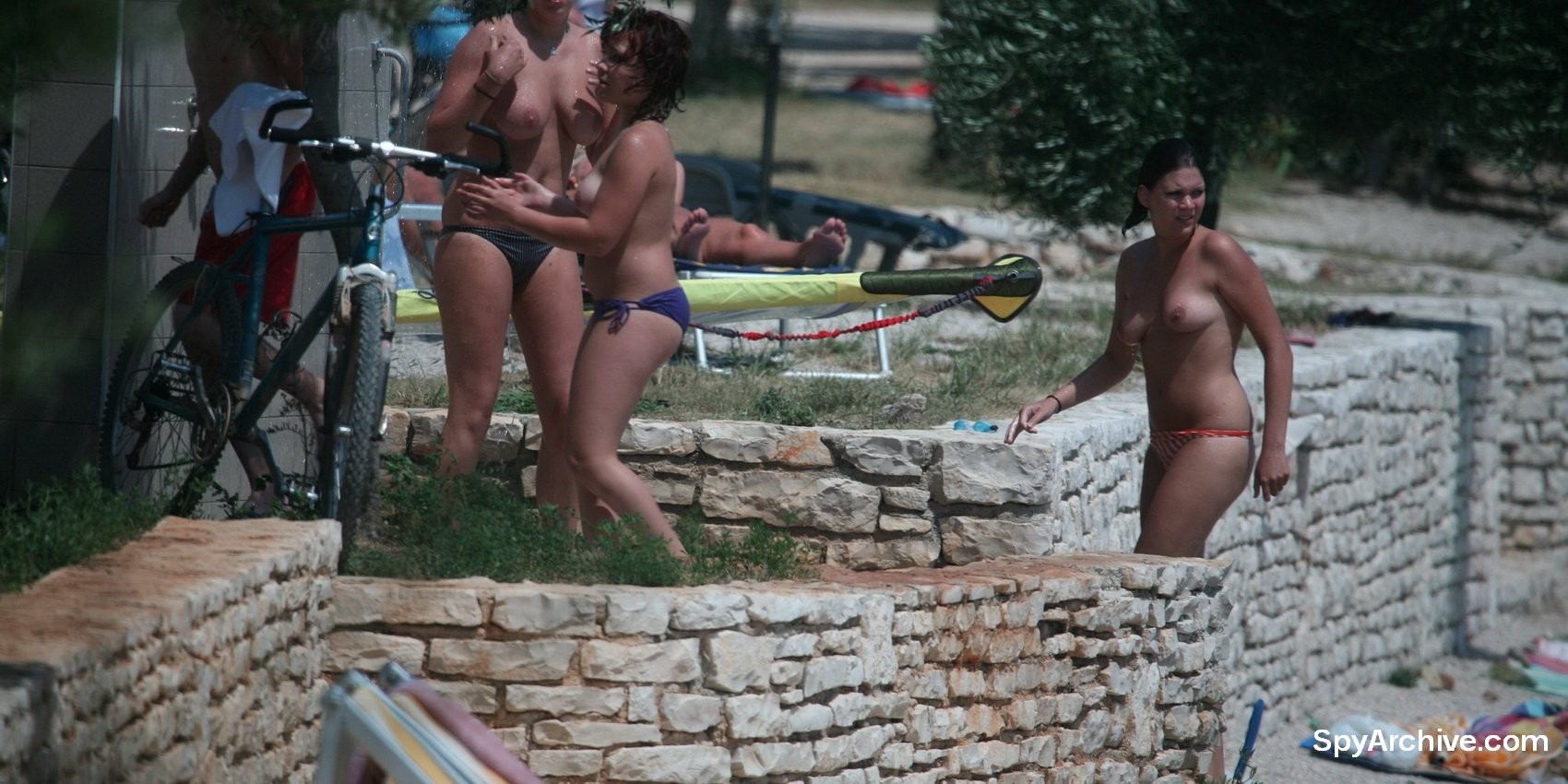 Spying on lovely naked girls at nudist camp #74699422