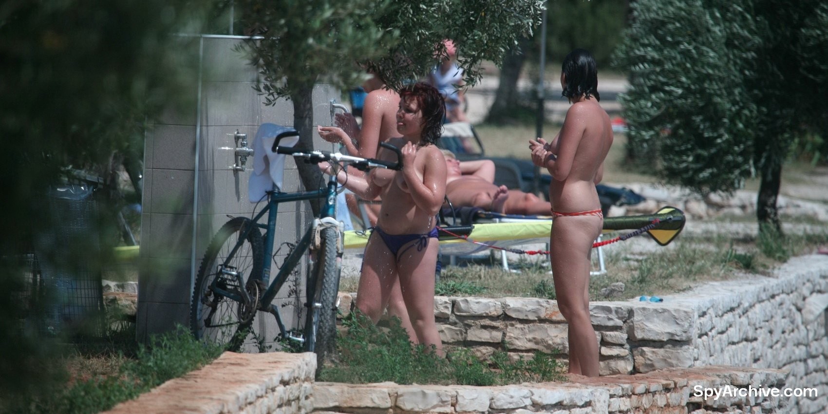 Spying on lovely naked girls at nudist camp #74699516