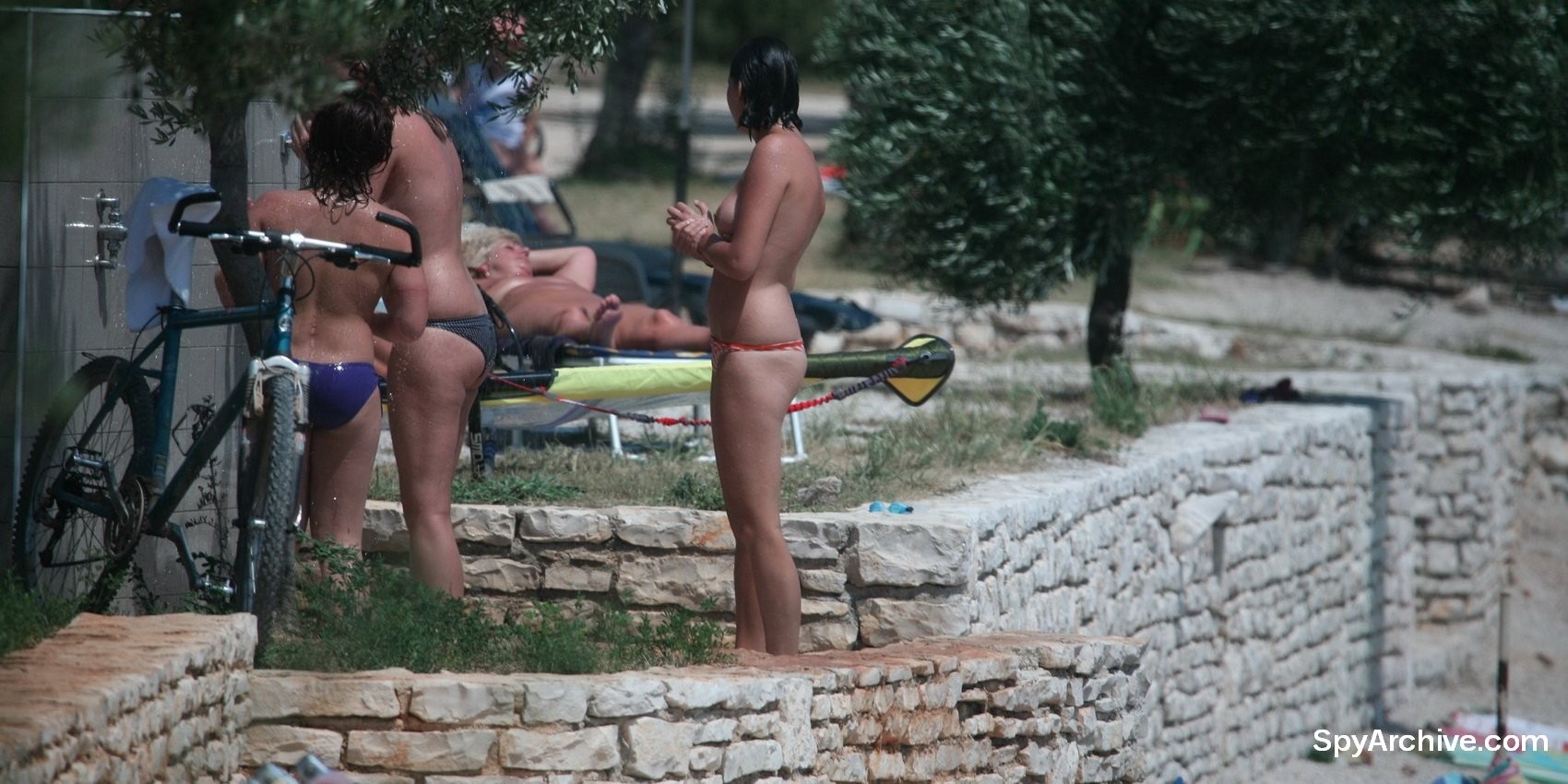 Spying on lovely naked girls at nudist camp #74699520