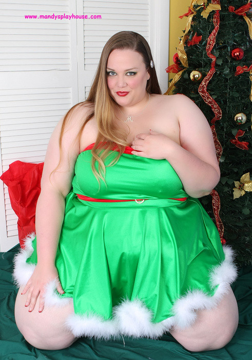 BBW In a sexy and festive holiday dress #71859667