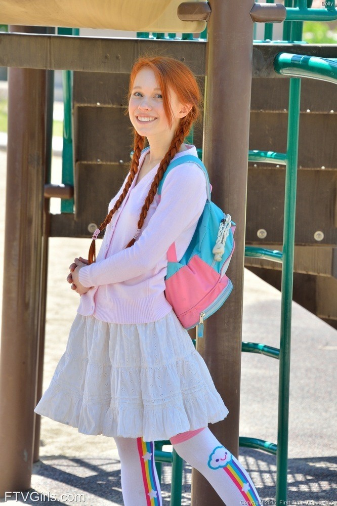 Redhead teen schoolgirl #76131694