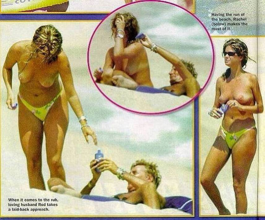 aussie milf supermodel Rachel Hunter beach nudes #72314585