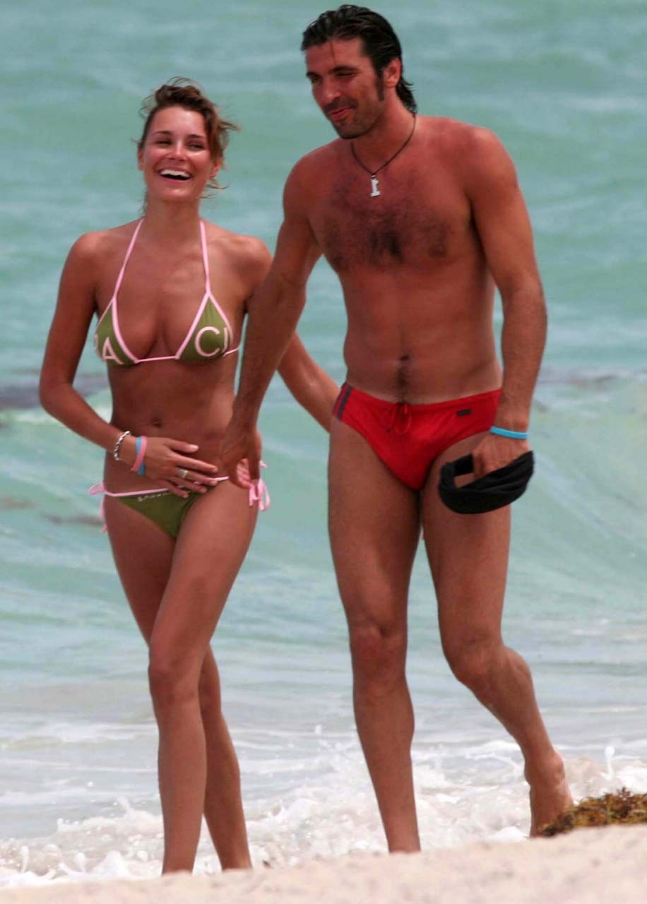 Alena Seredova riding some guy on beach and exposing her big boobs paparazzi sho #75320148