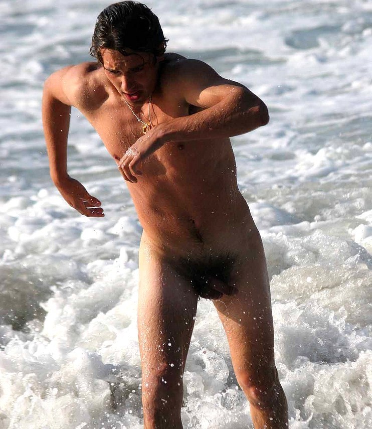Hot hunk surfing in the nude #76943908