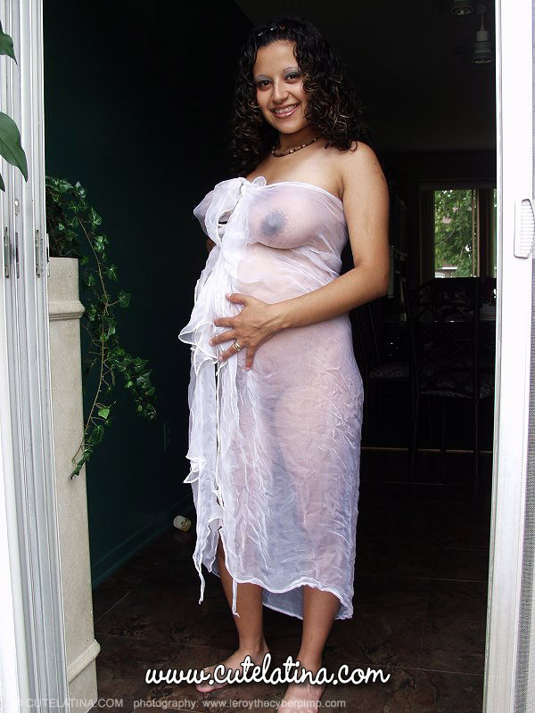 Cute latina pregnant and naked #71060876