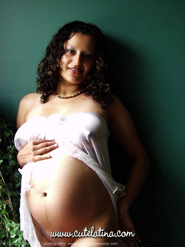 Cute latina pregnant and naked #71060897