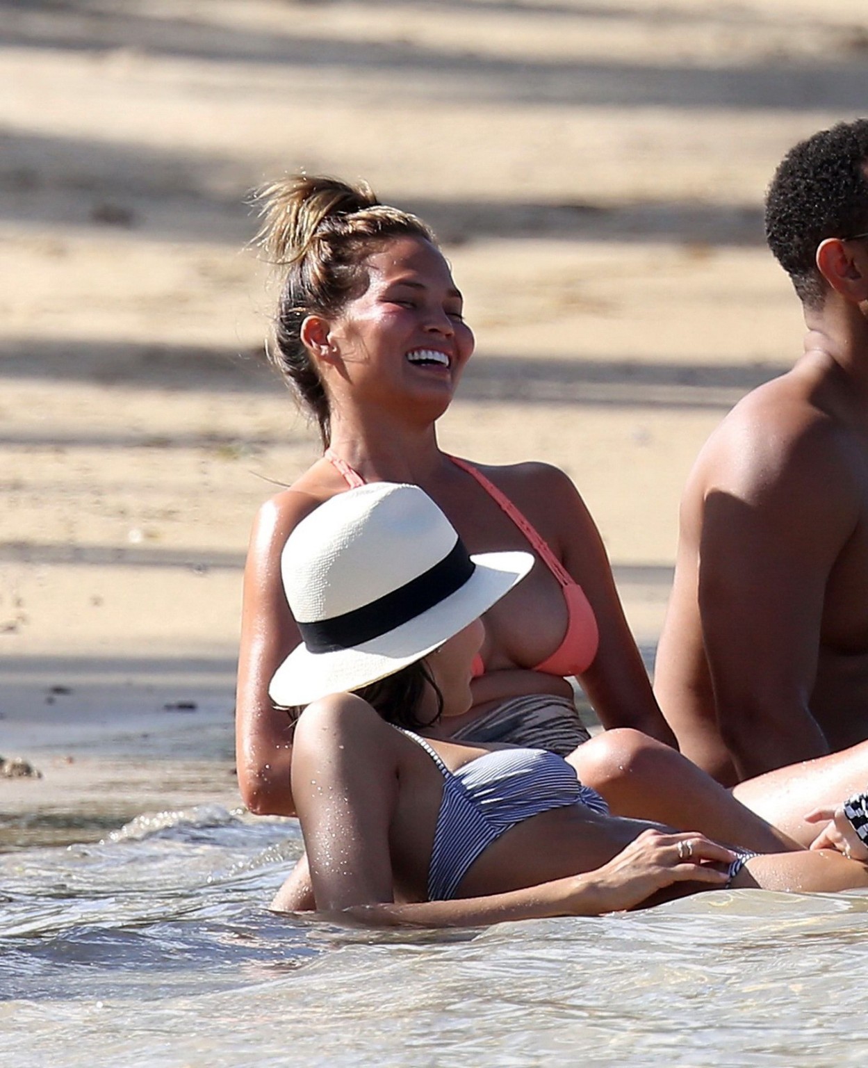 Chrissy Teigen showing off her bikini body in the Caribbean #75169288