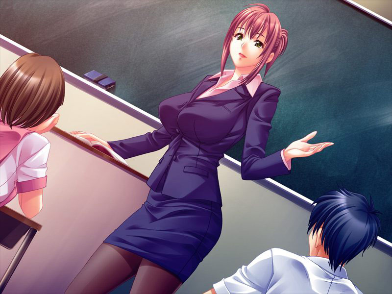 Sexy smart hentai school teacher with huge breasts fucks student #69684992
