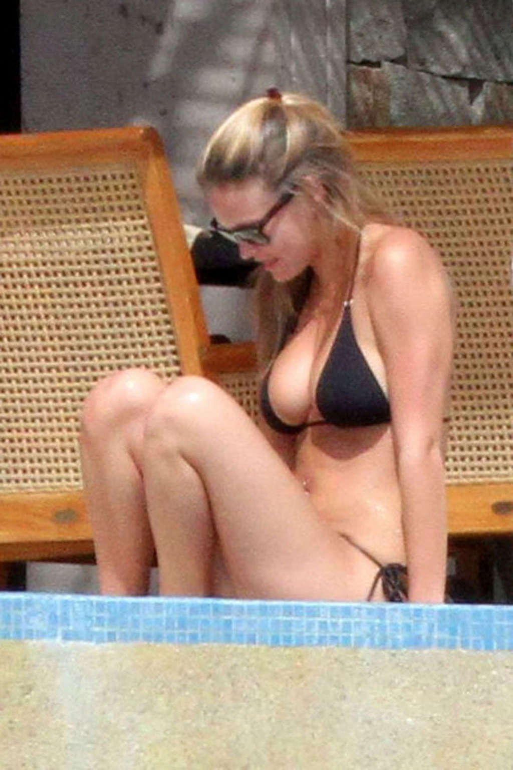 Bar Refaeli enjoying on pool and showing her sexy and hot body #75358906