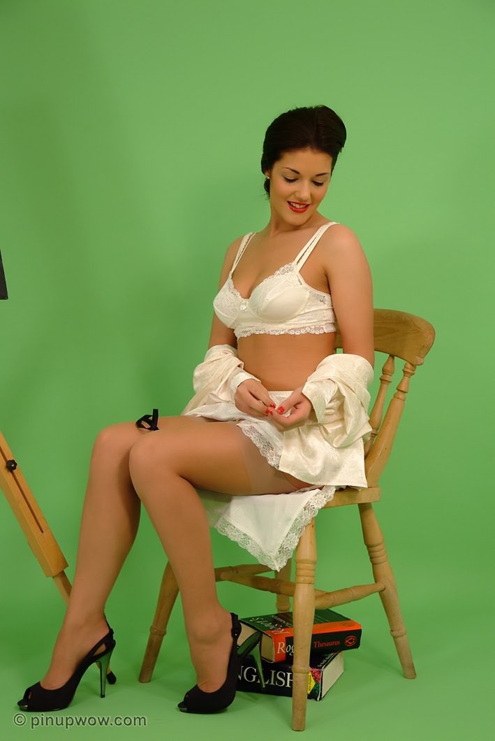 Pinup english teacher in stockings #72774543