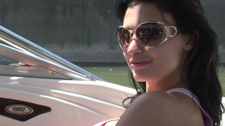 Curvy hottie Aletta Ocean gets naked on a boat #72461720