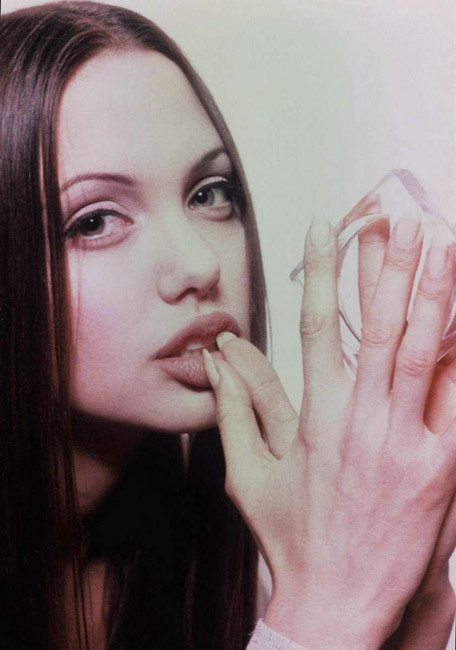 Celebrity actress Angelina Jolie lovely big nude boobs outdoor #75413594