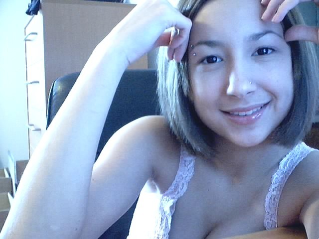 Cute asian teen posing for her webcam #70033270