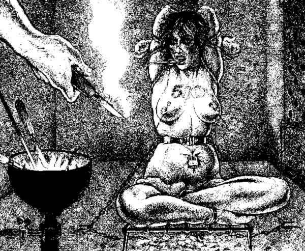 evil pichard horror bondage women in painful dungeon artwork #69650937
