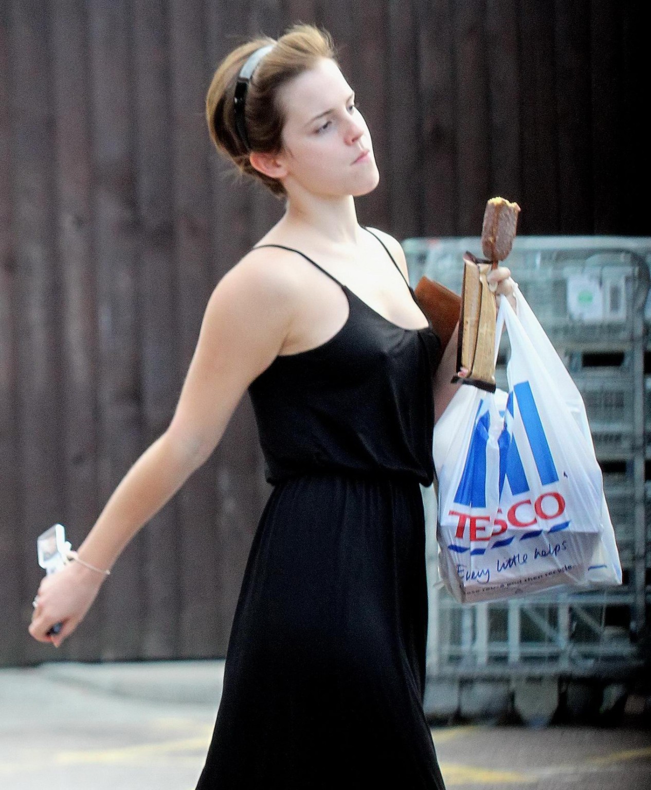 Emma Watson flashing her panties  showing pokies in London #75292907